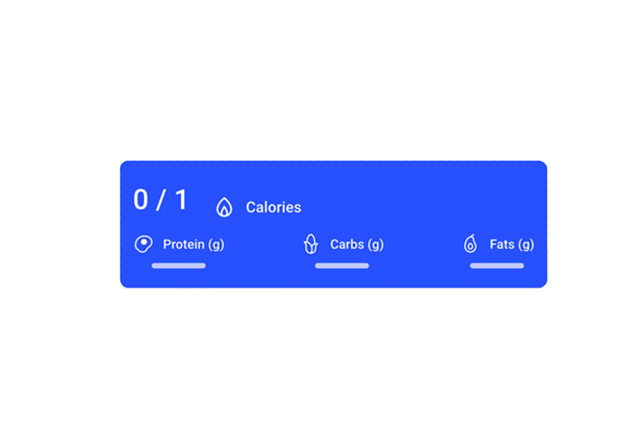 Nutrition tracking interface